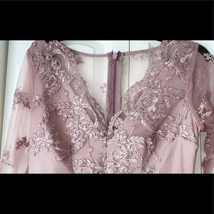 Long sleeve purple laced maxi dress